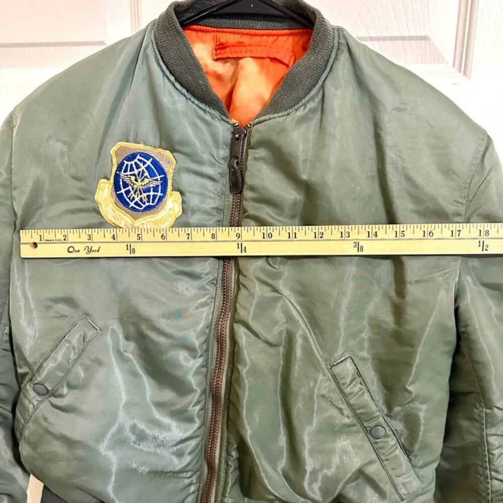 US Air Force 1960s MA-1 Flight Jacket Size Small Vintage